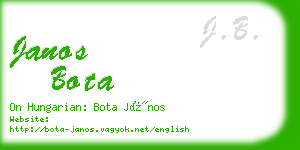 janos bota business card